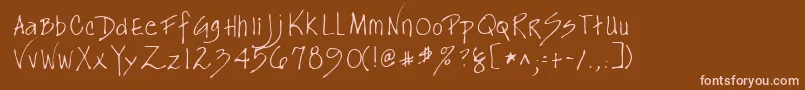 MrsdogRegular Font – Pink Fonts on Brown Background