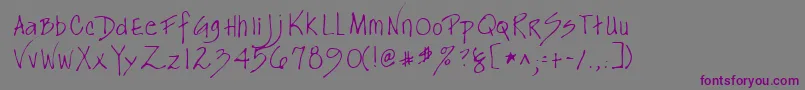 Шрифт MrsdogRegular – фиолетовые шрифты на сером фоне