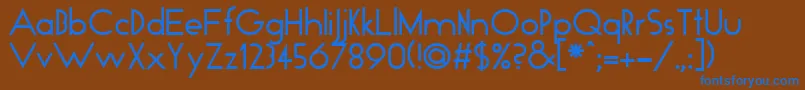 GloRegular Font – Blue Fonts on Brown Background