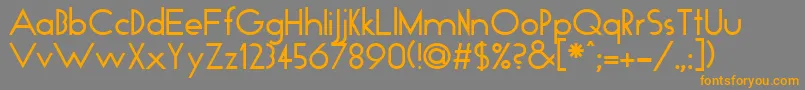 GloRegular-Schriftart – Orangefarbene Schriften auf grauem Hintergrund