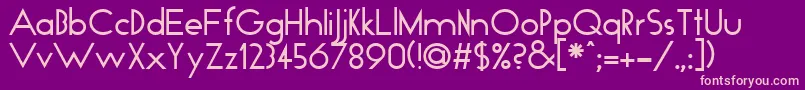 GloRegular Font – Pink Fonts on Purple Background
