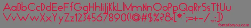 GloRegular Font – Red Fonts on Gray Background