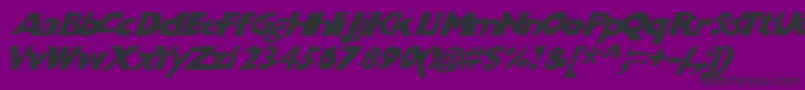 Chunkoblockoslanted Font – Black Fonts on Purple Background