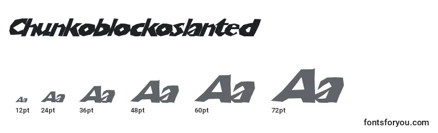 Chunkoblockoslanted Font Sizes