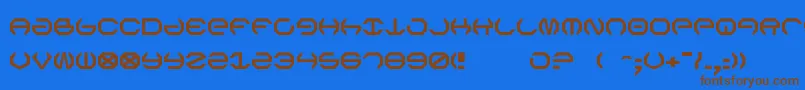 Czcionka Omega5 – brązowe czcionki na niebieskim tle