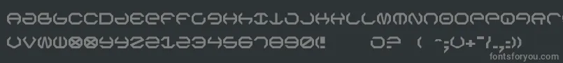 Omega5 Font – Gray Fonts on Black Background
