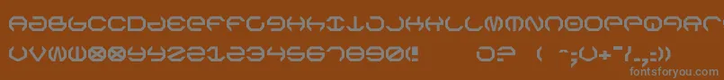 fuente Omega5 – Fuentes Grises Sobre Fondo Marrón
