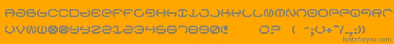 Omega5 Font – Gray Fonts on Orange Background