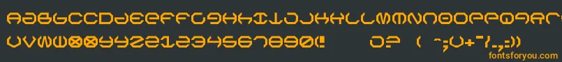 フォントOmega5 – 黒い背景にオレンジの文字