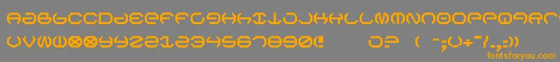 Omega5 Font – Orange Fonts on Gray Background