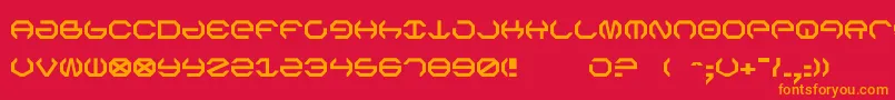Omega5 Font – Orange Fonts on Red Background