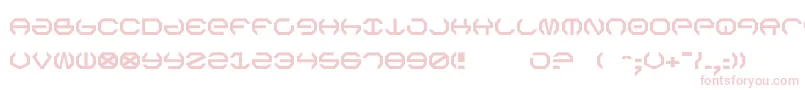 Omega5-Schriftart – Rosa Schriften auf weißem Hintergrund
