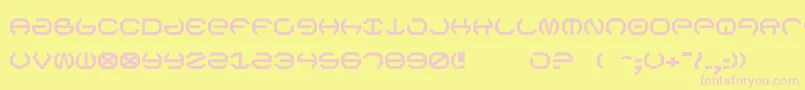 Omega5 Font – Pink Fonts on Yellow Background