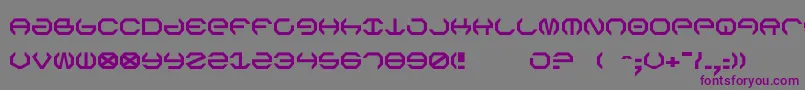 Omega5-Schriftart – Violette Schriften auf grauem Hintergrund