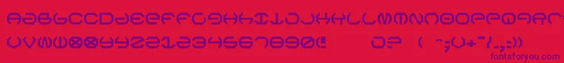 フォントOmega5 – 赤い背景に紫のフォント