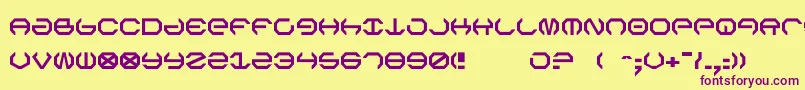 Omega5 Font – Purple Fonts on Yellow Background