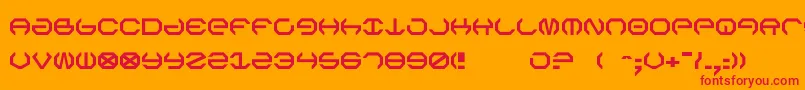 フォントOmega5 – オレンジの背景に赤い文字
