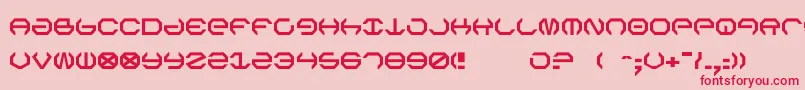 Omega5-Schriftart – Rote Schriften auf rosa Hintergrund