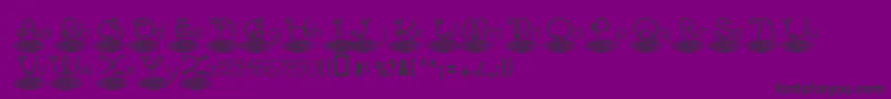 Kapastaaldente Font – Black Fonts on Purple Background