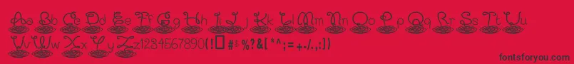 Kapastaaldente Font – Black Fonts on Red Background