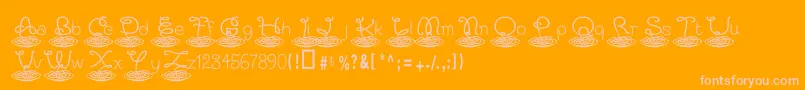 Czcionka Kapastaaldente – różowe czcionki na pomarańczowym tle