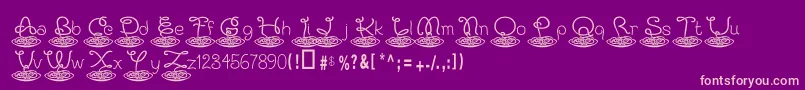 Kapastaaldente Font – Pink Fonts on Purple Background