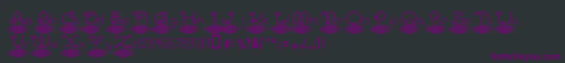 Czcionka Kapastaaldente – fioletowe czcionki na czarnym tle