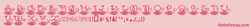 Kapastaaldente Font – Red Fonts on Pink Background