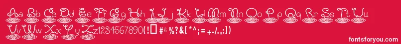 Kapastaaldente Font – White Fonts on Red Background