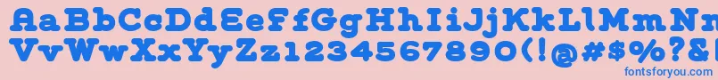 GroverSlabHeavy Font – Blue Fonts on Pink Background