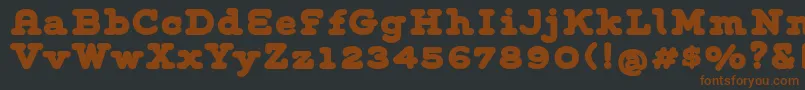 GroverSlabHeavy Font – Brown Fonts on Black Background