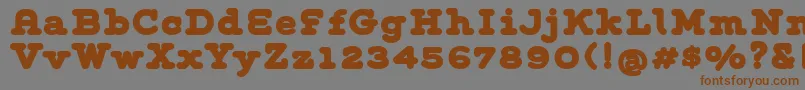 GroverSlabHeavy Font – Brown Fonts on Gray Background