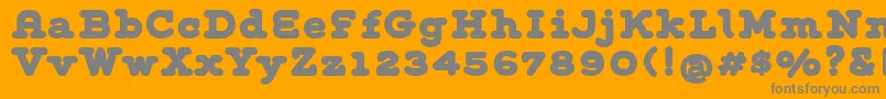 GroverSlabHeavy Font – Gray Fonts on Orange Background