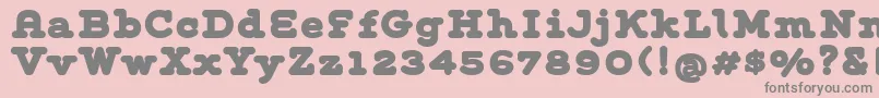 GroverSlabHeavy Font – Gray Fonts on Pink Background