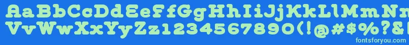 GroverSlabHeavy Font – Green Fonts on Blue Background