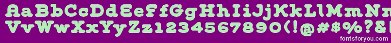 GroverSlabHeavy Font – Green Fonts on Purple Background