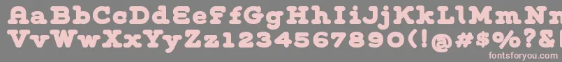 GroverSlabHeavy Font – Pink Fonts on Gray Background