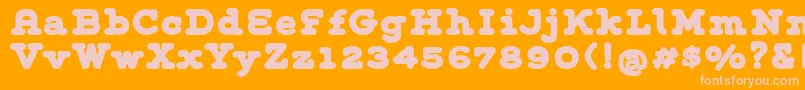 GroverSlabHeavy Font – Pink Fonts on Orange Background