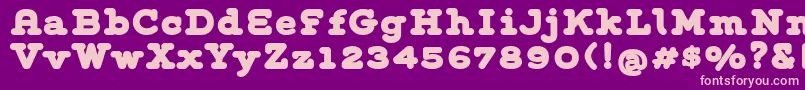 GroverSlabHeavy Font – Pink Fonts on Purple Background