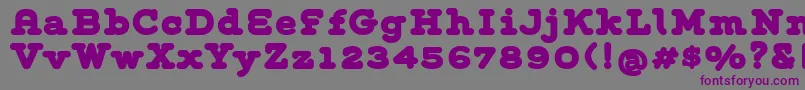 GroverSlabHeavy Font – Purple Fonts on Gray Background