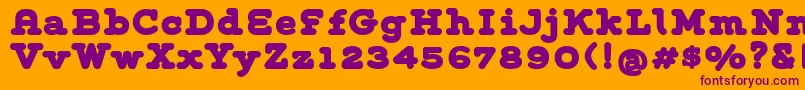 GroverSlabHeavy Font – Purple Fonts on Orange Background