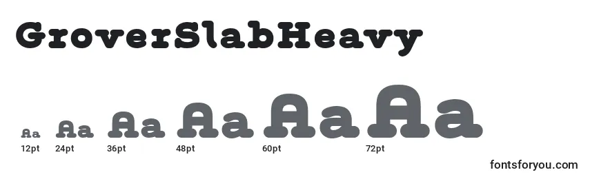 Größen der Schriftart GroverSlabHeavy