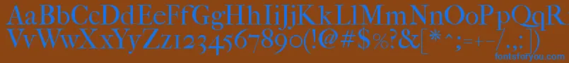 ImFellFrenchCanonRoman Font – Blue Fonts on Brown Background