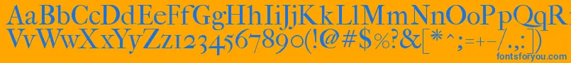 ImFellFrenchCanonRoman Font – Blue Fonts on Orange Background