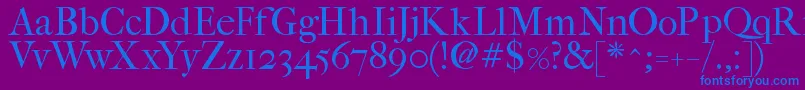 ImFellFrenchCanonRoman Font – Blue Fonts on Purple Background