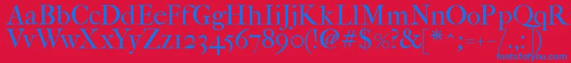 ImFellFrenchCanonRoman Font – Blue Fonts on Red Background