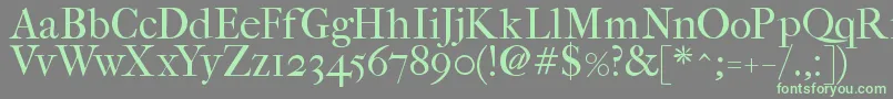 ImFellFrenchCanonRoman Font – Green Fonts on Gray Background