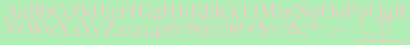 ImFellFrenchCanonRoman Font – Pink Fonts on Green Background