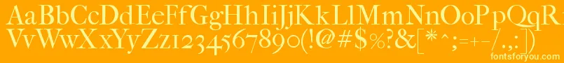 ImFellFrenchCanonRoman Font – Yellow Fonts on Orange Background