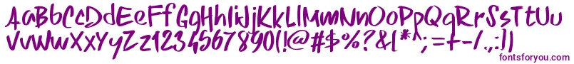 Pwskriptt Font – Purple Fonts on White Background